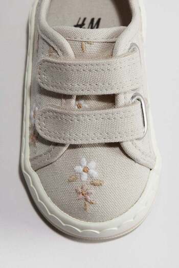H&M Embroidery-detail canvas trainers