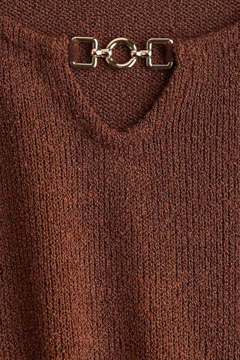 H&M Knitted flared-skirt dress
