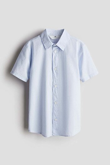 H&M Short-sleeved Cotton Shirt