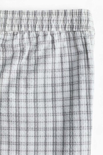 H&M Seersucker drawstring trousers