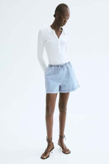 H&M Denim drawstring shorts