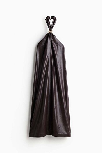 H&M Coated halterneck dress