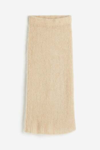 H&M Mohair-blend knitted skirt