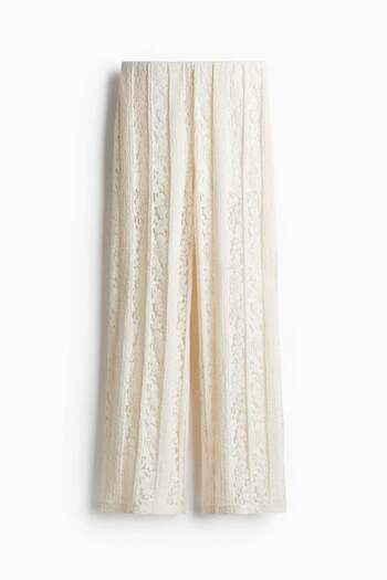 H&M Lace-look jersey trousers