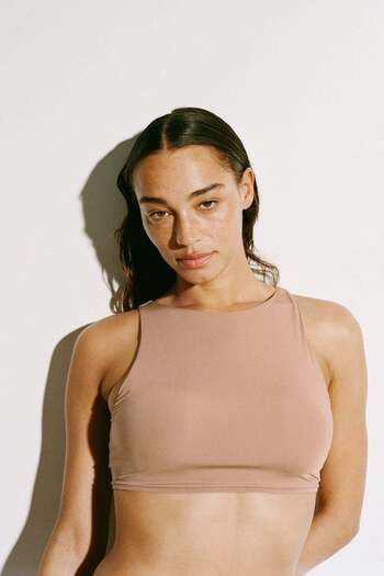 H&M Padded high-neck microfibre bra