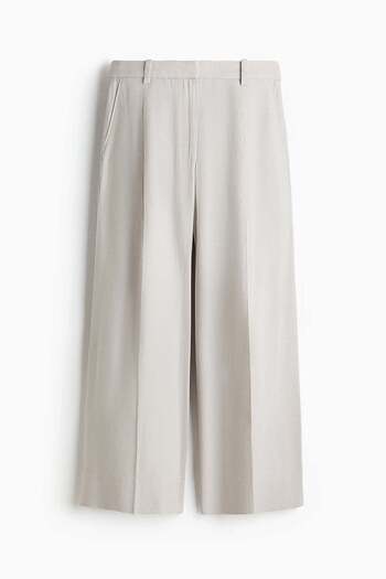 H&M Wide linen-blend trousers