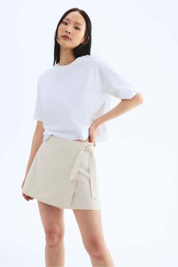H&M Linen-blend skort