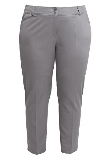 Alvina Plus Size Pipe Leg Trousers - 70723