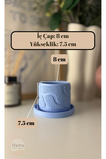 Thera Bottega Mossa Dekoratif Küçük Bitki/sukulent Saksısı - 7.5 Cm Yükseklik (BİTKİ DAHİL DEĞİLDİR.)