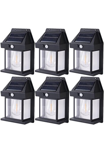 NEXTLY Set 6 X Lampa Solara De Exterior Cu Bec , 3 Moduri De Functionare, Senzori De Miscare