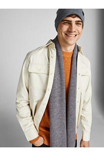 Jack & Jones Jack&jones Чоловічий мінімалістичний комплект шапка і шарф - Зимовий тепло