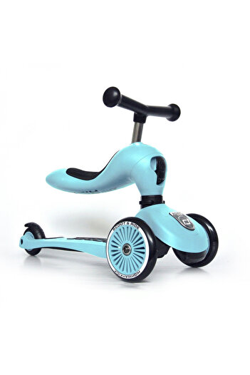 SCOOT AND RIDE Children's scooter with seat, convertible 2in1, HighwayKick 1 Blueberry, 1-5 years, up to 50 kg