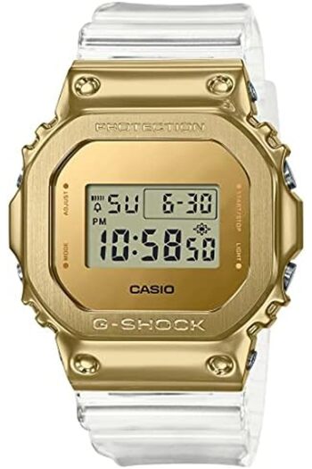 Casio G-Shock Watch - GM-5600SG-9DR Gold Dial, Yellow Band