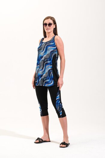Plistre 2266_2-Piece Pool/Sea Swimsuit with Strappy Inner Lining and 4/3 Tights