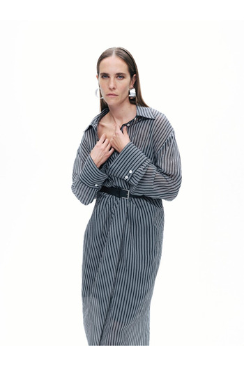 Nocturne Women's Striped Shirt Dress N25Yn2522