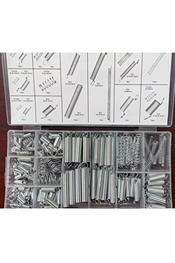 Choice 0.4mm 200pcs Extension Spring Set Hardware Tool Metal Steel Assorted Steel Spring Electrical Spring