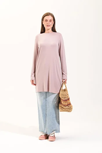 Plistre 2268_Women's Summer Cool&Comfort Long Sleeve 4 Season Hijab Tshirt Tunic