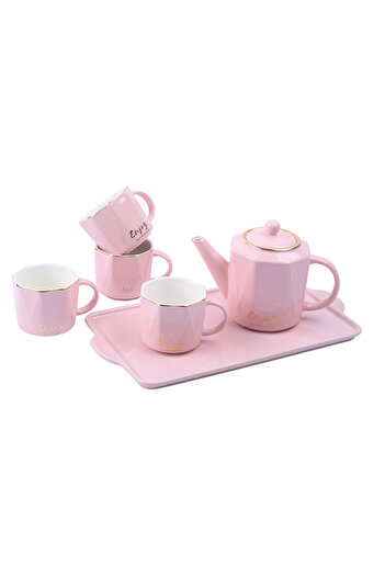 HIHOMEY 6-Piece Elegant Ceramic Tea Pot Set