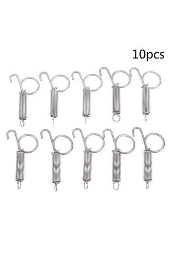 Choice 10Pcs Multipurpose Spring Animal Cage Latches Lock Spring Rabbit Cage Door Tension Spring with Ho...