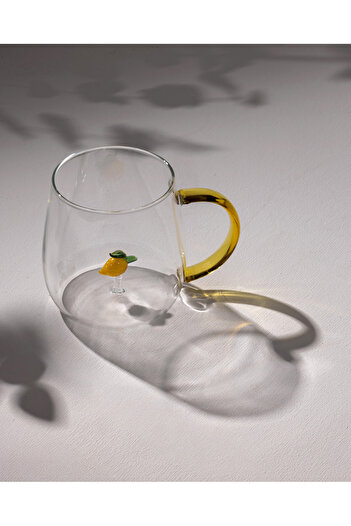 Madame Coco Lucia Borosilicate Glass Mug - Yellow - 400 ml