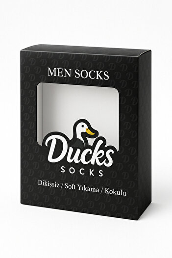 Ducks Socks Чоловічі сині бамбукові шкарпетки, 6 пар в коробці, без швів, довгі, можна прати