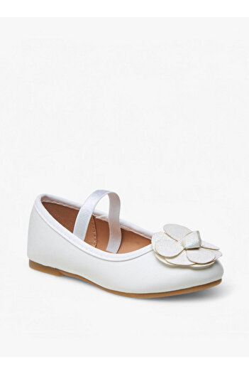 Flora Bella by Shoexpress Flower Embellished Ballerina Shoes with Elastic Closure