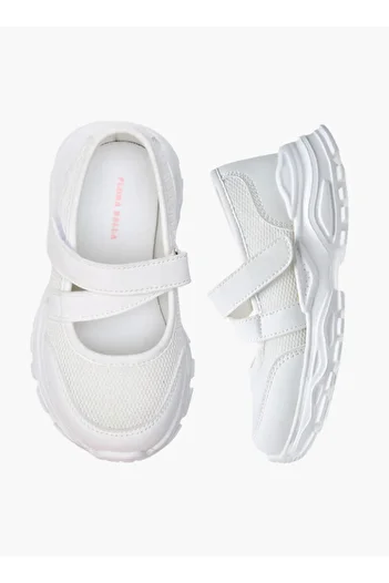 Flora Bella by Shoexpress Textured Mary Jane Shoes with Hook and Loop Closure