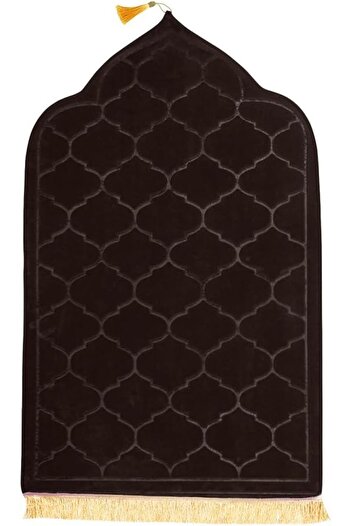 Fabienne Dome Style Anti-Slip Prayer Mat 70x110cm Dark Brown