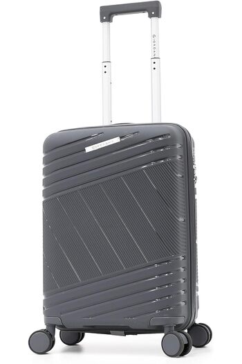Giordano Cabin-size Polypropylene Trolley With Dual Spinner Wheels And Tsa Lock