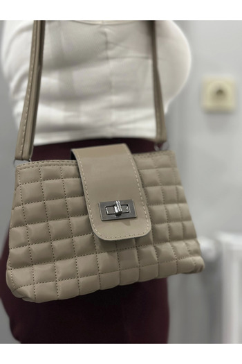 ısf Clamshell Quilted Mink Skin Bag
