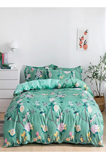 RISHAHOME 6-Piece Double Duvet Set – Microfibre, 1 Duvet, 1 Sheet, 4 Pillowcases – Hiwaga