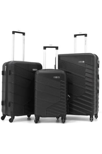 Take Off Unisex 3 Piece Hard Trolley Bag-28-225/3tr-black L 28-m 24-s 20 Fits All. (SET OF 3)
