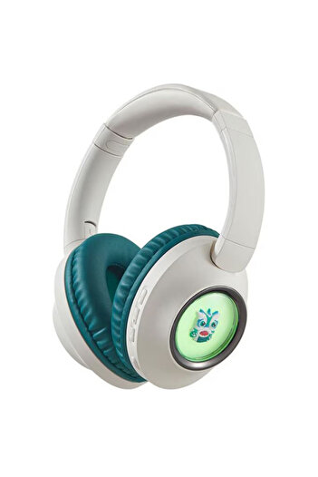 REDz Accessories Căști Bluetooth XO-BE43 Lion, Gaming, 600mAh, Durată de viață a bateriei de 30 de ore, LED colorat, Alb și verde