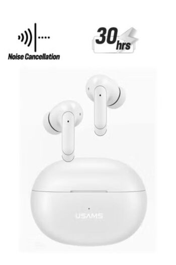 Usams XD18 TWS Earbuds BT5.3 Dual-mic Sonic Bass Waterproof 30+ Hours Gaming Comfort Fit (White)