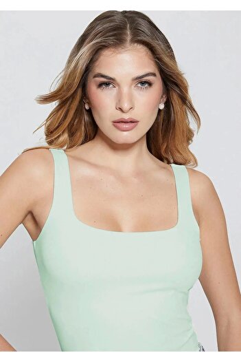 Guess Sl Charlotte Tank Women's Green T-Shirt W4Gp70Kc7M0-G8Dd