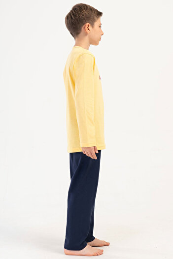 VİENETTA Cotton Boy's Long Sleeve Pajama Set(3-4/7-8), 405314