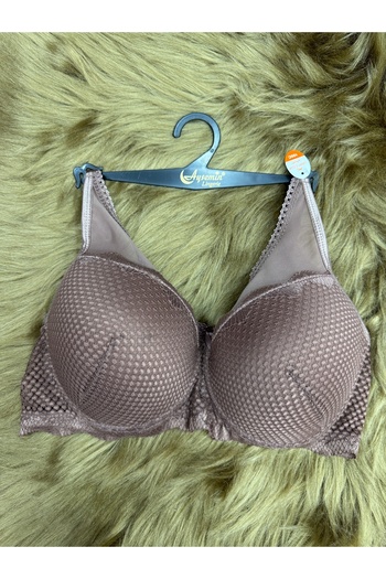 SATTENS C Cup Large Size Hollow Wire Bra C Cup Underwire No Padding Bra