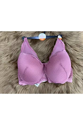 SATTENS C Cup Large Size Hollow Wire Bra C Cup Underwire No Padding Bra