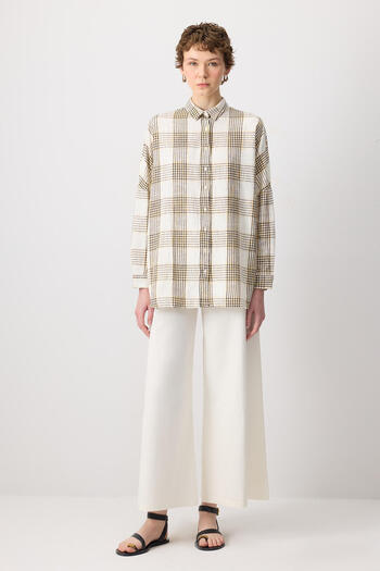 Touché Privé 100% Cotton Plaid Oversize Shirt