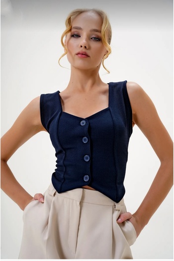 Safgiyim44 Buttoned Lycra Vest
