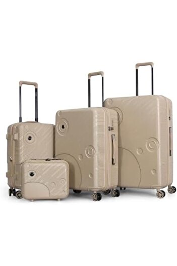 Titan 4-Piece Luggage Set (28L, 24M, 20S, Bc 12, Burgundy and Beige)