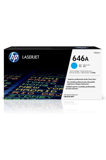 HP 646A Hewlett Packard Original LaserJet Colour Sphere Toner Cartridge, Cyan - CF031A