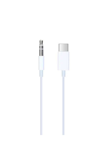 REDz Accessories Auxiliary Cable, iPhone 15/iPhone 16/Samsung, Type-C to 3.5mm Jack, 1 meter, White