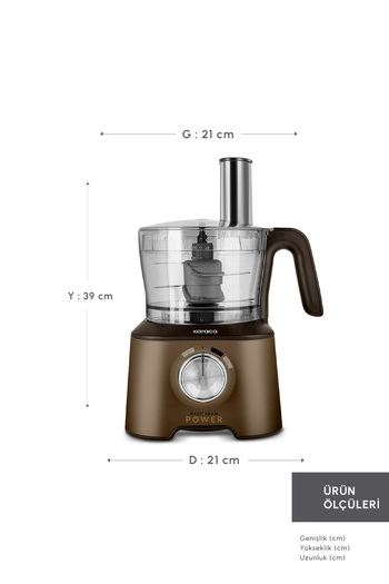 Karaca Mastermaid 10 in 1 Multifunctional Food Processor Walnut Brown 2000W