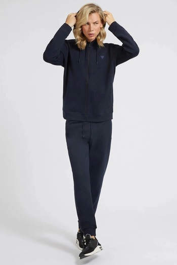 Guess Aldwin Zip Hooded Sw Men's Navy Blue Tracksuit Top Z2Yq28K9V31-Dpm
