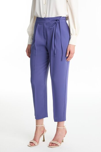 Zühre Violet Trousers with Belt Detail P-0229