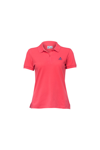 ANEMOSS Seagull Women's Polo Neck T-Shirt, Pink, L