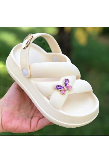 Pandalina Girl Sandals Shiny Butterfly Stone Non-Slip Sole Phylon (Light) Sandals