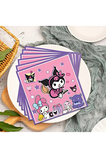 So Iconic 20Pcs Kuromi Character Paper Napkins / Birthday Party