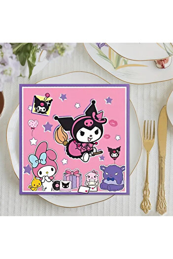 So Iconic 20Pcs Kuromi Character Paper Napkins / Birthday Party